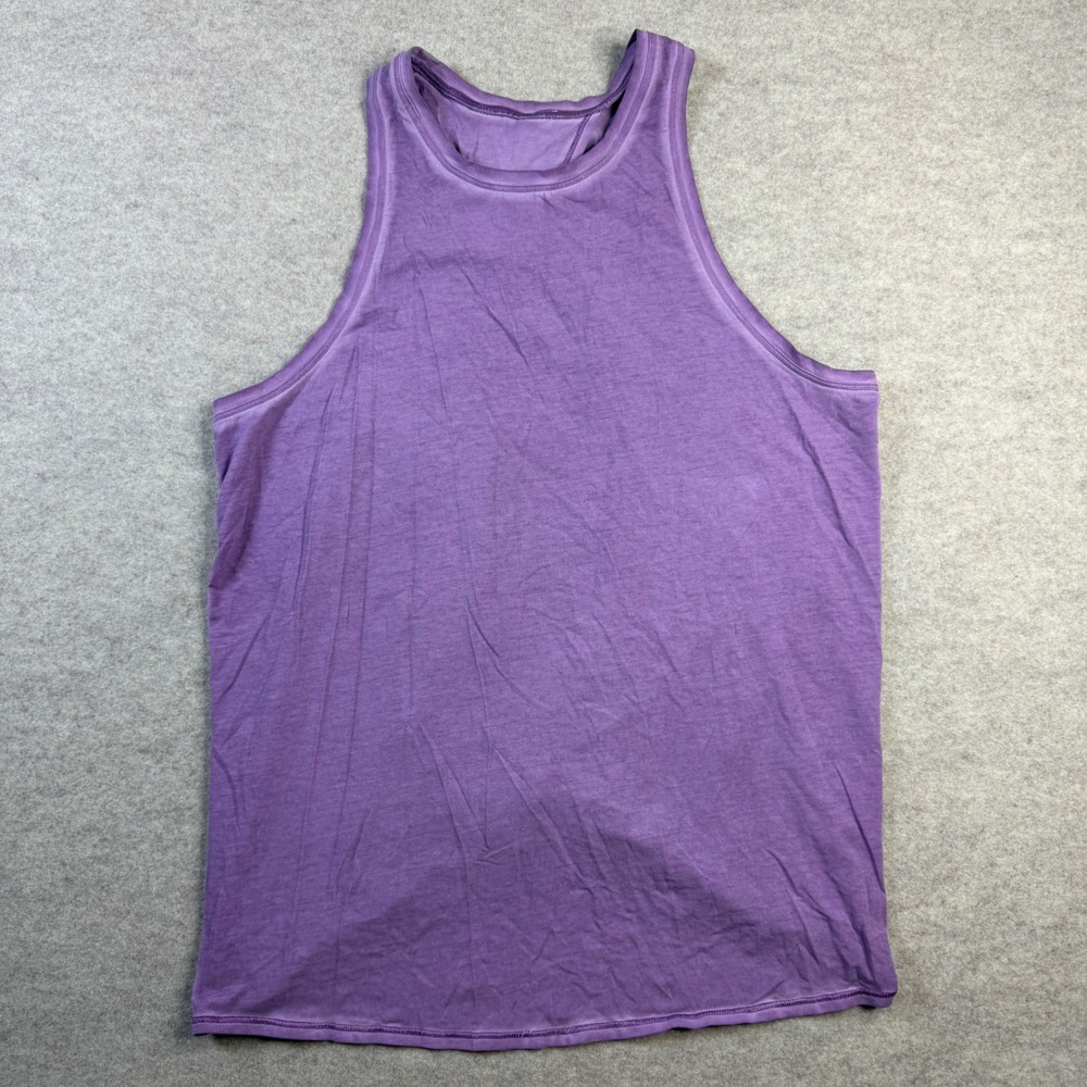 Lululemon All Tied Up Tank Top Purple Wash Open Back Tie Hem Yoga Activewear